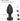 Black silicone butt plug with USB charging cable on a white background