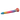 Fantasy-style silicone dildo with rainbow gradient design and suction base, displayed on plain background.