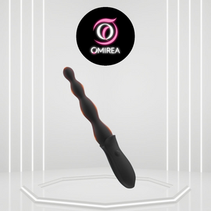 Black device with Omirea logo on a white background