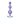 Transparent anal beads with clear silicone base and three purple crystal-like spheres, displayed on plain background.