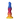 Artistic dildo featuring sculpted textured silicone body in multicolor gradient with sturdy suction base.