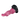 Artistic dildo featuring ridged pink silicone shaft with black monster-inspired base.